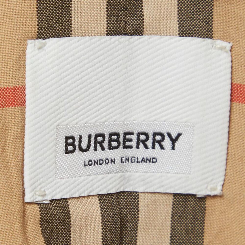 Burberry Beige Gabardine Belt Detail Trench Coat M - Picture 4 of 6